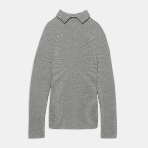 Theory Moving Rib Turtleneck Sweater in Cashmere